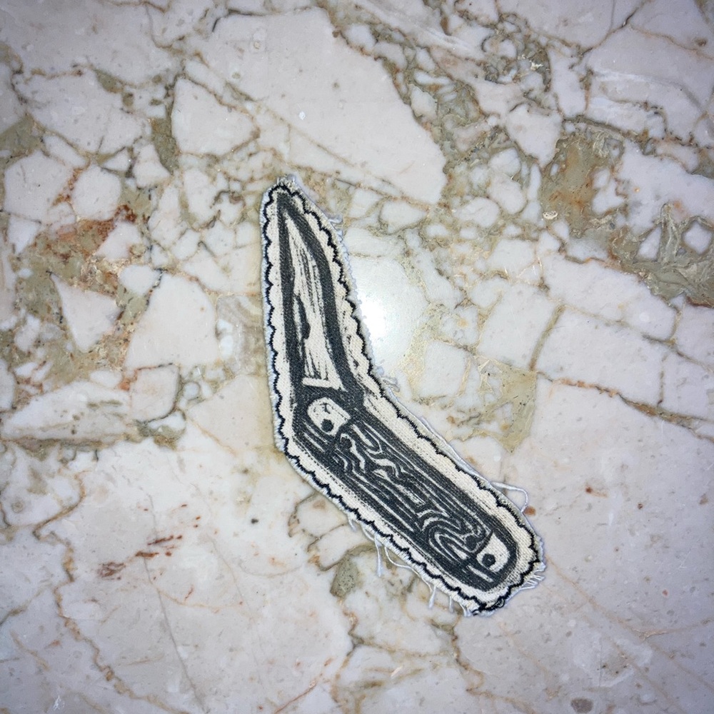 Handmade canvas knife patch